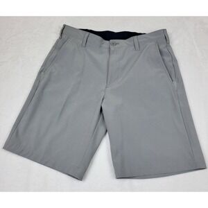 Izod Golf Shorts Gray Size 32 Inseam 9.5 Inch Non Slip Waist Polyester Elastane‎
